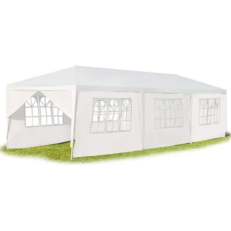 GOPLUS 3x9M /3x6M Tonnelle Tente De Jardin Avec Fenêtres,Tente De Réception Protection Contre Soleil Et Pluie,Chapiteau Gazebo Pour ?vénement Bière Fête Camping(3X9M, 8 B?ches) 3 GOPLUS 3x9M /3x6M Tonnelle Tente De Jardin Avec Fenêtres,Tente De Réception Protection Contre Soleil Et Pluie,Chapiteau Gazebo Pour ?vénement Bière Fête Camping(3X9M, 8 B?ches)