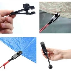 TINOR 10 Pèces Clips De Bâche Clips De Tente En Plastique Pinces à Bâche Tente Pince Auvents Pince Élastique Pour Bâche Ball Tarp Clips Pour Camping Bâches Caravane Toile D'Ombrage De Jardin Noir -Tente de réception Soldes 54497525 4