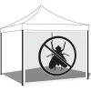 FRANKYSTAR Moustiquaire Pour Gazebo De Jardin. Moustiquaire Avec Velcro. 300X200H Cm Blanc -Tente de réception Soldes 54593373 1
