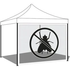 FRANKYSTAR Moustiquaire Pour Gazebo De Jardin. Moustiquaire Avec Velcro. 300X200H Cm Blanc