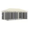 Topdeal Belvédère Avec Moustiquaire 6x3x2,73 M Crème FF47971_FR -Tente de réception Soldes 54643214 1
