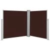 Topdeal Auvent Latéral Rétractable Marron 140 X 600 Cm FF48457_FR