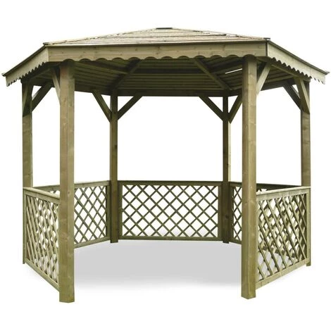 SOLID Kiosque En Bois "Pavilion" - 6.68 M² - 3.15 X 2.57 X 2.56 M - 16 Mm 3 SOLID Kiosque En Bois "Pavilion" - 6.68 M² - 3.15 X 2.57 X 2.56 M - 16 Mm