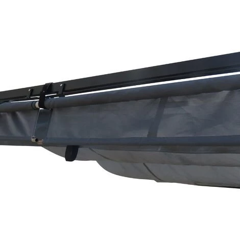 Outsunny Pergola Rétractable 3,9L X 2,9l X 2,2H M Structure Alu. Acier époxy Noir Double Toile Polyester Haute Densité Gris 7 Outsunny Pergola Rétractable 3,9L X 2,9l X 2,2H M Structure Alu. Acier époxy Noir Double Toile Polyester Haute Densité Gris - Image 5