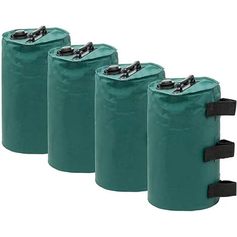 DECKON Lot De 4 Poids D'eau Pour Auvent Pour Tente Pour Pieds Sac De Sable Fixe Contrepoids De Parasol Sac D'eau Pour Tonnelle, Terrasse, Abris, Piscine -vert 3 DECKON Lot De 4 Poids D'eau Pour Auvent Pour Tente Pour Pieds Sac De Sable Fixe Contrepoids De Parasol Sac D'eau Pour Tonnelle, Terrasse, Abris, Piscine -vert