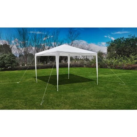 Topdeal Tonnelle Pavillon De Jardin Blanc 3x3m FF90332_FR 5 Topdeal Tonnelle Pavillon De Jardin Blanc 3x3m FF90332_FR - Image 3