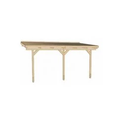 Pergola Carport Adossée WEKA 671 T3 - Naturel -Tente de réception Soldes 54892736 2