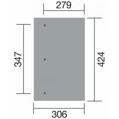 Pergola Carport Adossée WEKA 671 T3 - Naturel -Tente de réception Soldes 54892736 3
