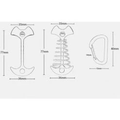 LANGRAY Lot De 5 Tendeurs De Corde De Tente Avec Clips - En Aluminium - Tendeurs De Cordon - Tendeurs De Tente, Accessoires De Camping En Plein Air Argent 11 LANGRAY Lot De 5 Tendeurs De Corde De Tente Avec Clips - En Aluminium - Tendeurs De Cordon - Tendeurs De Tente, Accessoires De Camping En Plein Air Argent -Tente de réception Soldes 54903547 5