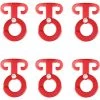 LANGRAY Lot De 6 Crochets En Aluminium Multifonctionnel Crochets De Tente En T Tendeur De Tente Crochets De Corde Léger Pour Tente Bâche Camping Randonnée Rouge -Tente de réception Soldes 54903552 1
