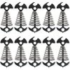 LANGRAY 10pcs Tendeurs De Corde De Tente En Alliage D'aluminium Réglable, Piquets D'ancrage En Forme De Poisson Avec Mousqueton Pour Tente De Camping Avec Boucle à Ressort, Boucle De Corde à Vent Noir -Tente de réception Soldes 54903684 1