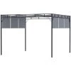 Outsunny Pergola Rétractable Dim. 3L X 3l X 2,2H M Structure Acier époxy Anticorrosion Noir Triple Toile Polyester Haute Densité Gris - Gris -Tente de réception Soldes 54943848 1