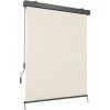 Homfa Store Vertical Store De Balcon Protection Solaire Avec Manivelle Et Cassette De Store, Résistant Aux UV, Brise-vent Et Brise-vue, En Métal Et Polyester, Blanc Crème -Tente de réception Soldes 55165769 1