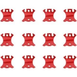 ZHUOXUAN Tendeur De Corde En Alliage D'Aluminium Camping Tendeur Crochet Ajusteur De Corde Durable Antidérapant Tente Bâche Randonnée Camping (12pcs)