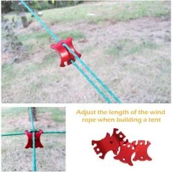 ZHUOXUAN Tendeur De Corde En Alliage D'Aluminium Camping Tendeur Crochet Ajusteur De Corde Durable Antidérapant Tente Bâche Randonnée Camping (12pcs) -Tente de réception Soldes 55168306 3