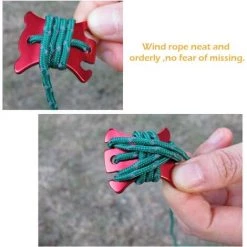 ZHUOXUAN Tendeur De Corde En Alliage D'Aluminium Camping Tendeur Crochet Ajusteur De Corde Durable Antidérapant Tente Bâche Randonnée Camping (12pcs) -Tente de réception Soldes 55168306 4