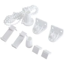 SUPERMARKET Ensemble Embrayage Chaîne De Store Enrouleur Perle Ajustable Pour Store Rideau Voilage Tube 17mm Kit D'accessoires Support De Roue D'embrayage Poulie Latérale Kit De Réparation De Haute Qualité,Superma,blanc