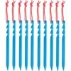 ENLENK Piquets De Tente 10 Pièces Sardines Camping Piquets De Fixation Léger Avec Sac De Rangement Pour Randonnée Voyage En Plein Air Activités Extérieur