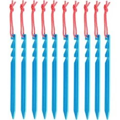 ENLENK Piquets De Tente 10 Pièces Sardines Camping Piquets De Fixation Léger Avec Sac De Rangement Pour Randonnée Voyage En Plein Air Activités Extérieur
