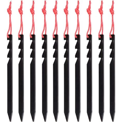 ENLENK Piquets De Tente 10 Pièces Sardines Camping Piquets De Fixation Léger Avec Sac De Rangement Pour Randonnée Voyage En Plein Air Activités Extérieur 3 ENLENK Piquets De Tente 10 Pièces Sardines Camping Piquets De Fixation Léger Avec Sac De Rangement Pour Randonnée Voyage En Plein Air Activités Extérieur