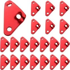 ENLENK Tendeur De Corde Camping, 20 Pieces 3 Trous Alliage D’Aluminium Ajusteur De Corde Tendeur D'Alliage Pour Tente Camping Bâche Randonnée, 45 X 25 X 2,3 Mm, (Rouge)