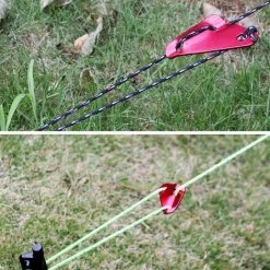 ENLENK Tendeur De Corde Camping, 20 Pieces 3 Trous Alliage D’Aluminium Ajusteur De Corde Tendeur D'Alliage Pour Tente Camping Bâche Randonnée, 45 X 25 X 2,3 Mm, (Rouge) -Tente de réception Soldes 55285031 4