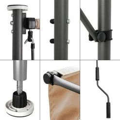 Gizcam Auvent Rétractable, Store Balcon En Métal Et Polyester, Résistant Aux UV Et à L'eau, Hauteur Réglable, Avec Manivelle, Sans Perçage, 300 X 150 Cm, Kaki 10 Gizcam Auvent Rétractable, Store Balcon En Métal Et Polyester, Résistant Aux UV Et à L'eau, Hauteur Réglable, Avec Manivelle, Sans Perçage, 300 X 150 Cm, Kaki -Tente de réception Soldes 55298869 4