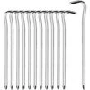QERSTA 12 Pcs Piquets De Tente, 18 Cm Sardines Camping En Forme De Point D'Interrogation Aluminium Crochets De Tente Metal Pour Pique-Nique Camping Randonnée Pêche (Argent) -Tente de réception Soldes 55311514 1