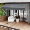 Dripex Store Banne Manuel Rétractable 250 X 120 Cm, Auvent De Terasse Hauteur Et Inclinaison Réglable Sans Perçage Imperméable Résistant UV En Polyester Pour Balcon Jardin Terrasse Patio -Tente de réception Soldes 55390963 1