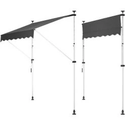 Dripex Store Banne Manuel Rétractable 250 X 120 Cm, Auvent De Terasse Hauteur Et Inclinaison Réglable Sans Perçage Imperméable Résistant UV En Polyester Pour Balcon Jardin Terrasse Patio -Tente de réception Soldes 55390963 2