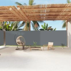 VidaXL Auvent Latéral Rétractable Anthracite 200x1200 Cm - Anthracite