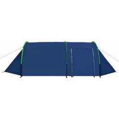 LITZEE Tente De Camping Pour 4 Personnes Bleu Marine/vert # -Tente de réception Soldes 55637276 3