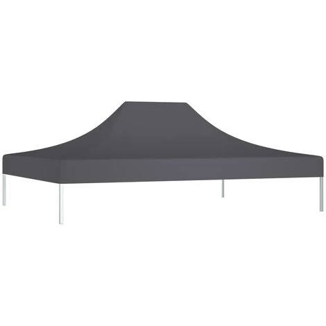 INLIFE Toit De Tente De Réception Toile De Rechange Pour Pavillon Tonnelle Tente 4x3 Mpolyester Haute Densité 270 G/m² Anthracite 3 INLIFE Toit De Tente De Réception Toile De Rechange Pour Pavillon Tonnelle Tente 4x3 Mpolyester Haute Densité 270 G/m² Anthracite