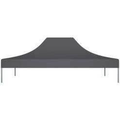 INLIFE Toit De Tente De Réception Toile De Rechange Pour Pavillon Tonnelle Tente 4x3 Mpolyester Haute Densité 270 G/m² Anthracite 9 INLIFE Toit De Tente De Réception Toile De Rechange Pour Pavillon Tonnelle Tente 4x3 Mpolyester Haute Densité 270 G/m² Anthracite -Tente de réception Soldes 55638808 3