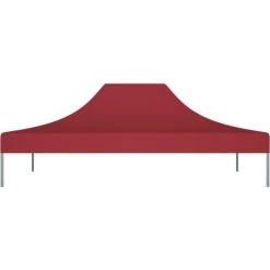 INLIFE Toit De Tente De Réception 4x3 M Bordeaux 270 G/m² -Tente de réception Soldes 55638850 3