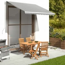 INLIFE Tissu De Remplacement Pour Auvent Anthracite Et Blanc 3x2,5 M -Tente de réception Soldes 55639025 2