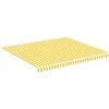 INLIFE Tissu De Remplacement Pour Auvent Jaune Et Blanc 4x3,5 M -Tente de réception Soldes 55639754 1