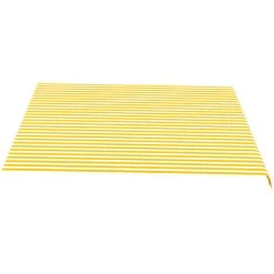 INLIFE Tissu De Remplacement Pour Auvent Jaune Et Blanc 4x3,5 M -Tente de réception Soldes 55639754 4