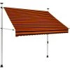 INLIFE Auvent Manuel Rétractable 200 Cm Orange Et Marron -Tente de réception Soldes 55641312 1