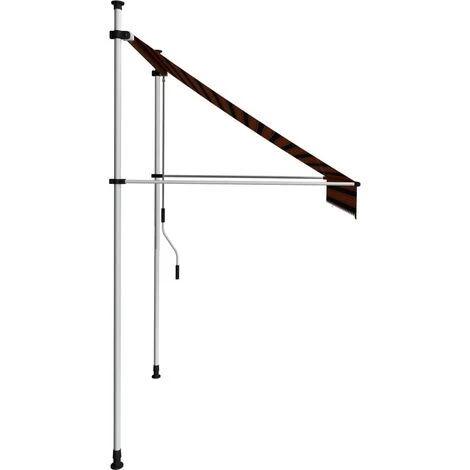 INLIFE Auvent Manuel Rétractable 200 Cm Orange Et Marron 5 INLIFE Auvent Manuel Rétractable 200 Cm Orange Et Marron - Image 3