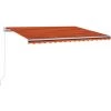 INLIFE Auvent Manuel Rétractable Avec LED 400x300 Cm Orange Et Marron -Tente de réception Soldes 55641936 1