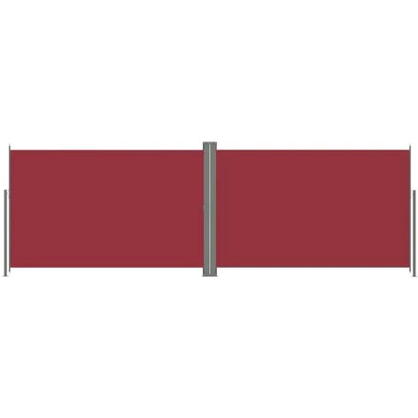 INLIFE Auvent Latéral Rétractable Rouge 220x600 Cm 4 INLIFE Auvent Latéral Rétractable Rouge 220x600 Cm - Image 2