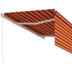 INLIFE Auvent Rétractable Manuel Avec Store 3x2,5 M Orange Et Marron 9 INLIFE Auvent Rétractable Manuel Avec Store 3x2,5 M Orange Et Marron -Tente de réception Soldes 55641973 3
