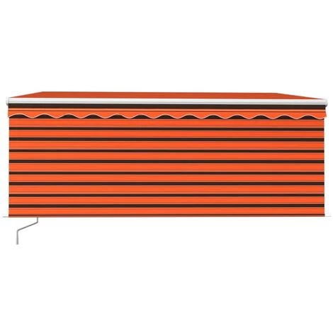 INLIFE Auvent Rétractable Manuel Avec Store 3x2,5 M Orange Et Marron 6 INLIFE Auvent Rétractable Manuel Avec Store 3x2,5 M Orange Et Marron - Image 4
