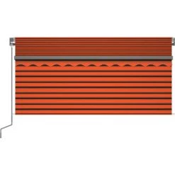INLIFE Auvent Rétractable Manuel Store Et LED 3x2,5 M Orange Et Marron 9 INLIFE Auvent Rétractable Manuel Store Et LED 3x2,5 M Orange Et Marron -Tente de réception Soldes 55642034 3