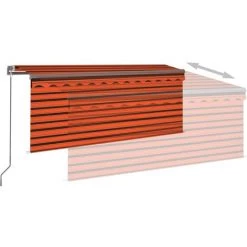 INLIFE Auvent Rétractable Manuel Store Et LED 3x2,5 M Orange Et Marron 10 INLIFE Auvent Rétractable Manuel Store Et LED 3x2,5 M Orange Et Marron -Tente de réception Soldes 55642034 4
