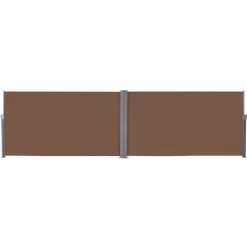 INLIFE Auvent Latéral Rétractable 160 X 600 Cm Marron -Tente de réception Soldes 55642183 2