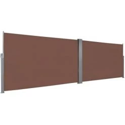 INLIFE Auvent Latéral Rétractable 160 X 600 Cm Marron -Tente de réception Soldes 55642183 3