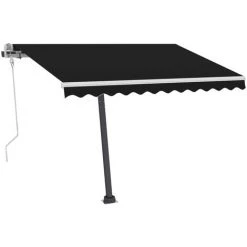 INLIFE Auvent Manuel Rétractable Avec LED 300x250 Cm Anthracite -Tente de réception Soldes 55642356 4