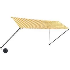 INLIFE Auvent Rétractable Avec LED 400x150 Cm Jaune Et Blanc 10 INLIFE Auvent Rétractable Avec LED 400x150 Cm Jaune Et Blanc -Tente de réception Soldes 55642365 4